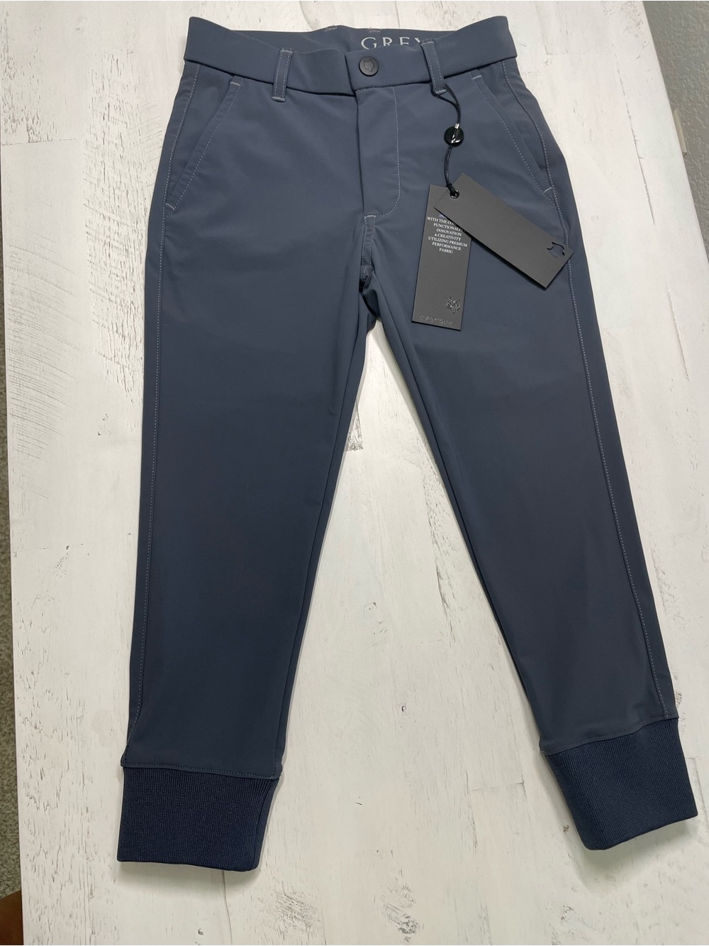 Greyson Youth Montauk Jogger Pants Size 4 XS Stingray Gray NWT